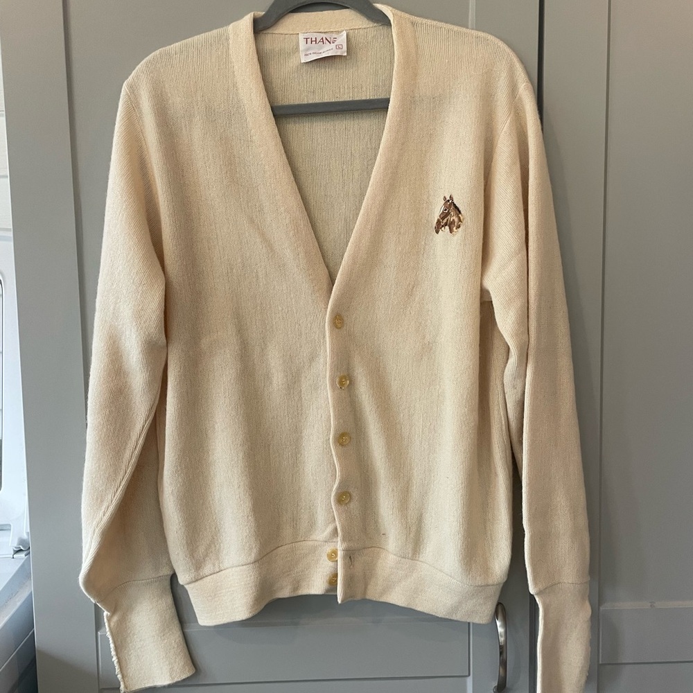 Vintage Cream Cardigan Sweater